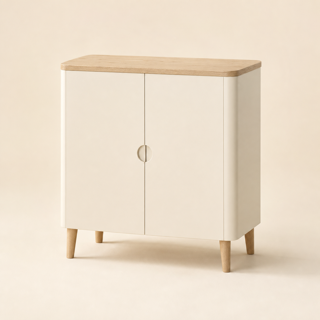 COMPACT TWO-DOOR STORAGE CABINET