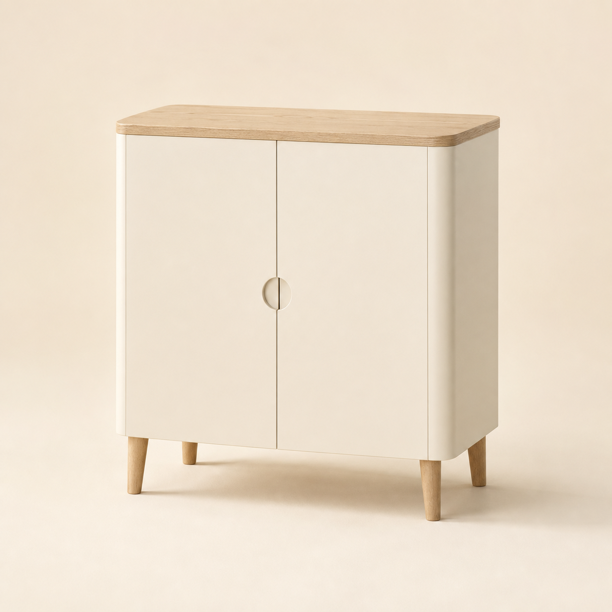 COMPACT TWO-DOOR STORAGE CABINET
