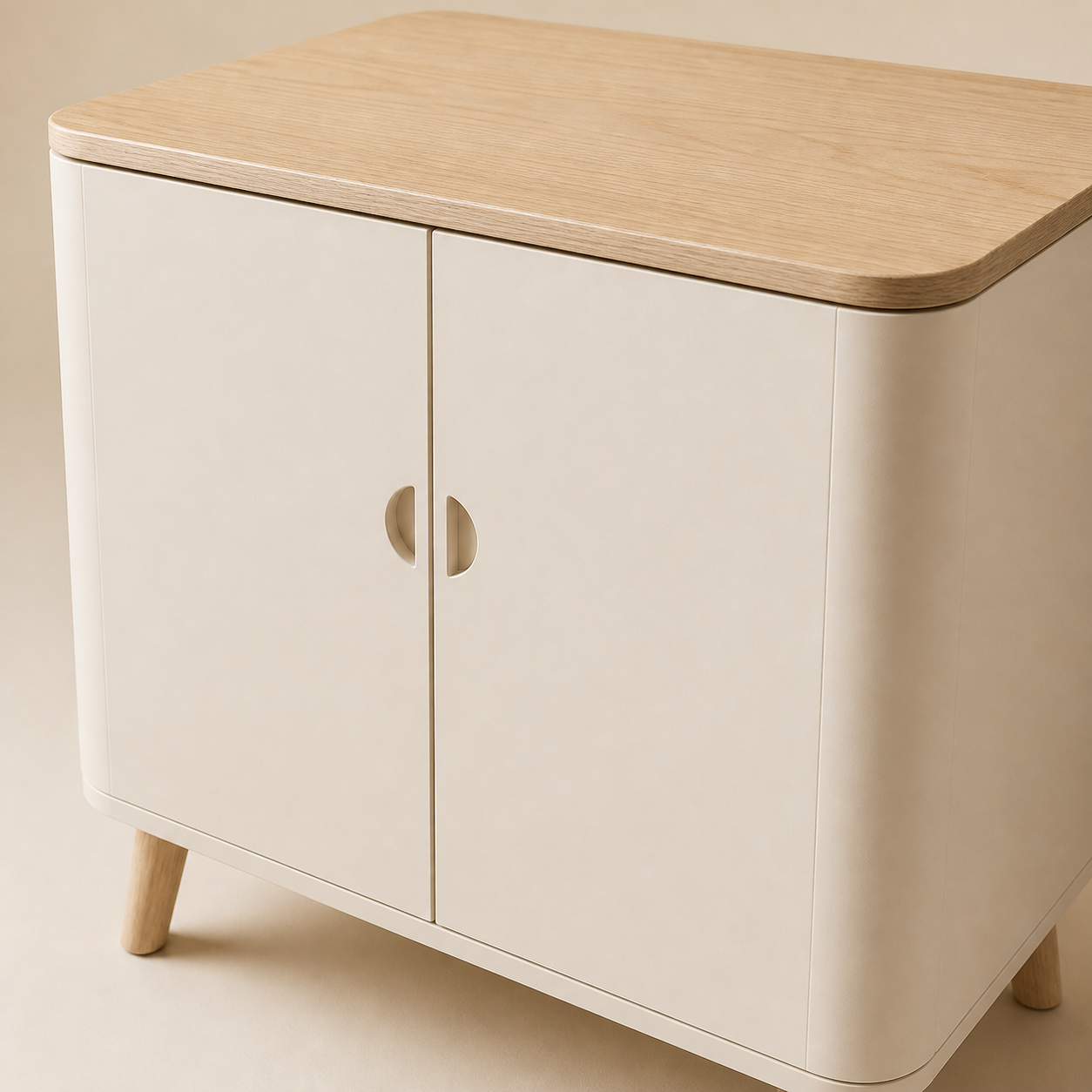 COMPACT TWO-DOOR STORAGE CABINET